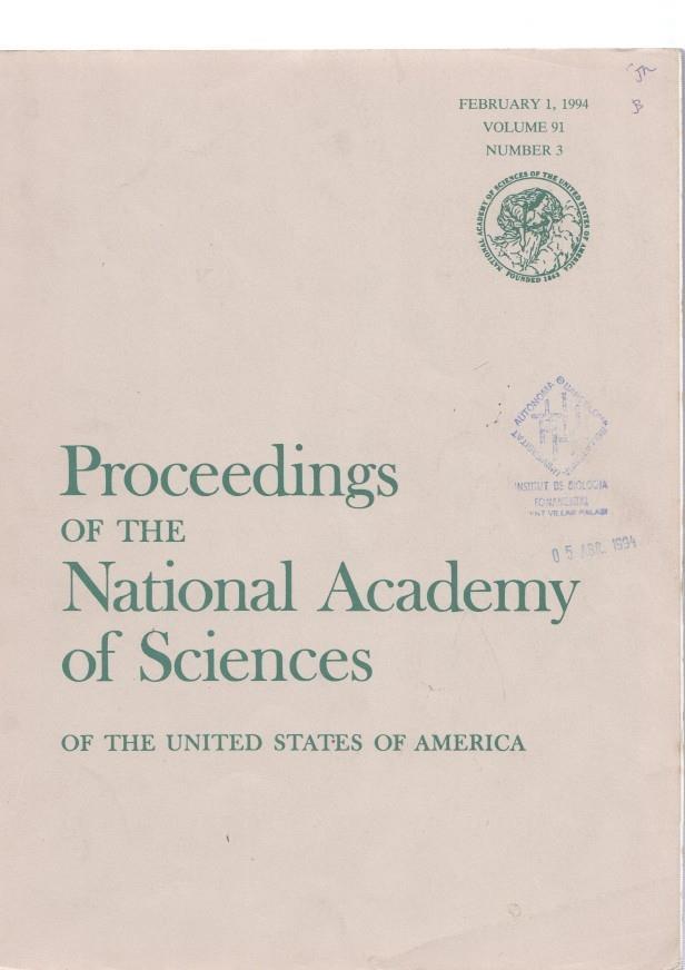 Proceedings of the Nationaal Academy of Sciences Volum 91, number 03