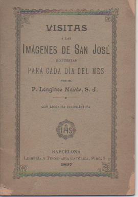 Varios E00247: Visitas de las Imágenes de San Jose para cada día del mes. P. Longinos Navas, S.J 1897