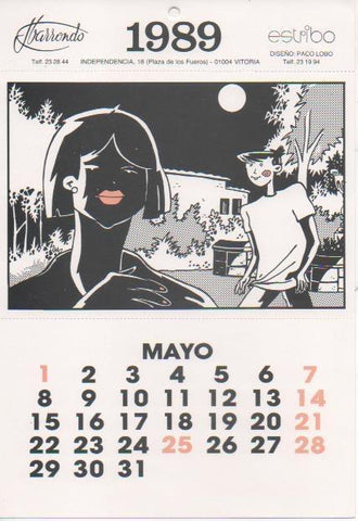Varios E00202: Postal calendario Mayo 1989