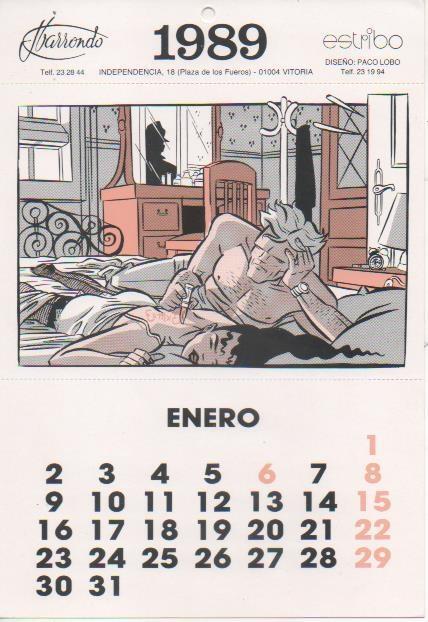 Varios E00198: Postal calendario Enero 1989
