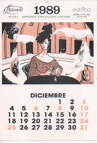 Varios E00209: Postal calendario Diciembre