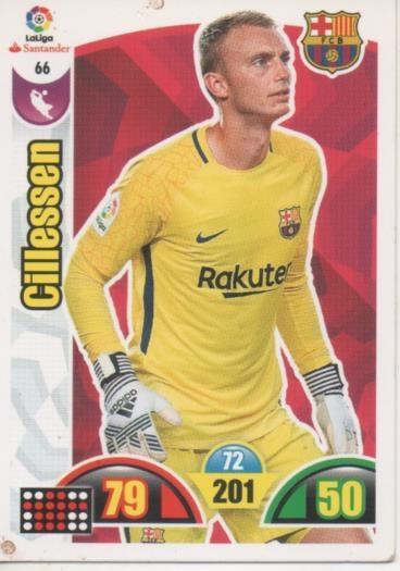 Cromo E002870: Trade Card Game Adrenalyn. Liga 2017-18, Gillessen. F.C. Barcelona