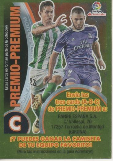 Cromo E002847: Trade Card Game Adrenalyn. Liga 2016-17, Premio-Premium. C