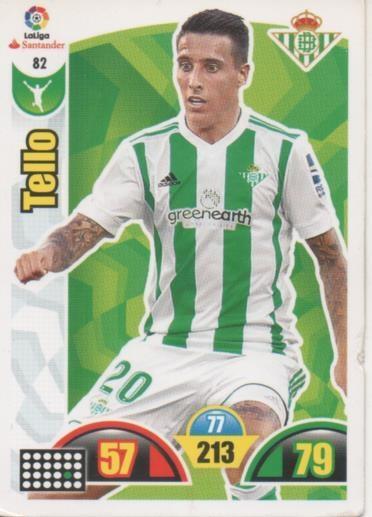 Cromo E002874: Trade Card Game Adrenalyn. Liga 2017-18 Tello. Real Betis Balonpié