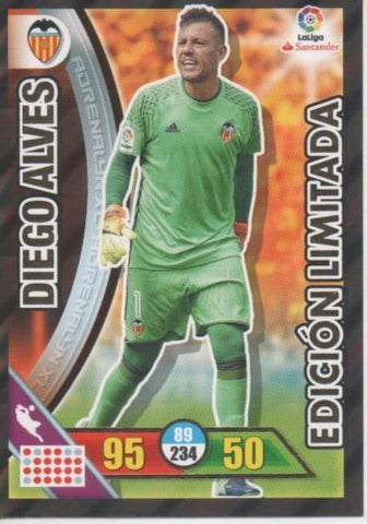 Cromo E002845: Trade Card Game Adrenalyn. Liga 2016-17, Edición Limitada. Diego Alves. Valencia C.F.