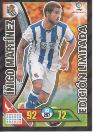 Cromo E002844: Trade Card Game Adernalyn. Liga 2016-17, Edición Limitada. Íñigo Martínez. Real Sociedad