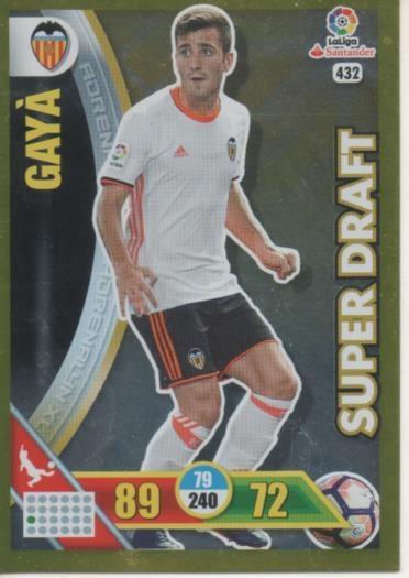 Cromo E002805: TradeCArd Game Adrenalyn. Liga 2016-17, Super Draft. Gayá. Valencia.C.F.