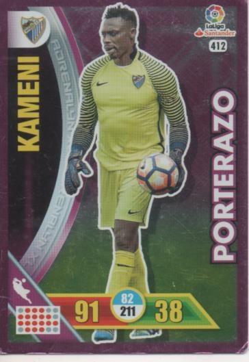 Cromo E002790: Trade Card Game Adrenalyn. Liga 2016-17, Porterazo. Kameni. Málaga. C.F.