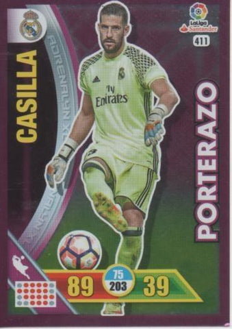 Cromo E002789: Trade Card Game Adrenalyn. Liga 2016-17, Porterazo. Casilla. Real Madrid