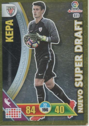 Cromo E002841: Trade Card Game Adrenalyn. Liga 2016-17, Nuevo Super Draft. Kepa. Bilbao. A.C.