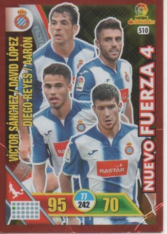 Cromo E002840: Trade Card Game Adrenalyn. Liga 2016-17, Nueva Fuerza 4. R.C.D.Espanyol