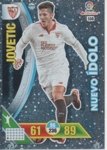 Cromo E002839: Trade Card Game Adrenalyn. Liga 2016-17, Nuevo Ídolo. Jovetic. Sevilla. F.C.