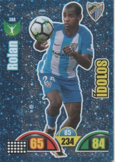 Cromo E002986: Trade Card Game Adrenalyn. Liga 2017-18, Ídolos. Rolan. Málaga C.F.