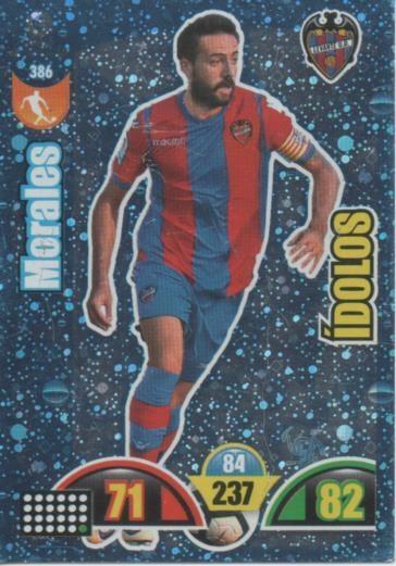 Cromo E002985: Trade Card Game Adrenalyn. Liga 2017-18, Ídolos. Morales. Levante U.D.