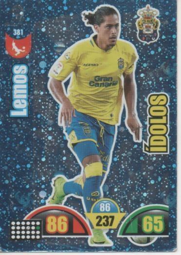 Cromo E002982: Trade Card Game Adrenalyn. Liga 2017-18, Ídolos. Lemos. U.D. Las Palmas