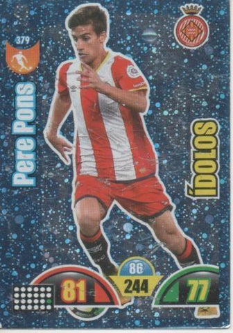 Cromo E002980: Trade Card Game Adrenalyn. Liga 2017-18, Ídolos. Perez Pons. Girona F.C.