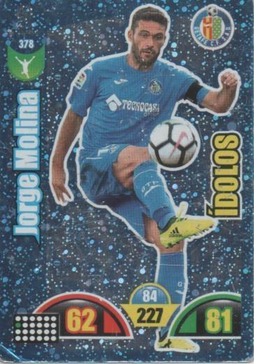 Cromo E002979: Trade Card Game Adrenalyn. Liga 2017-18, Ídolos. Jorge Molina.  Getafe C