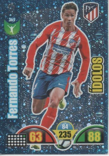 Cromo E002973: Trade Card Game Adrenalyn. Liga 2017-18, Ídolos. Fernando Torres. C.A. de Madrid