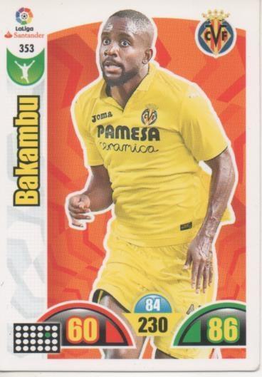 Cromo E002967: Trade Card Game Adrenalyn. Liga 2017-18, Bakambu. Villareal F.C.