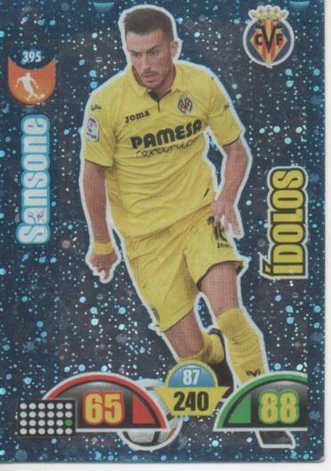 Cromo E002991: Trade Card Game Adrenalyn. Liga 2017-18, Ídolos. Sansone. Villareal C.F.