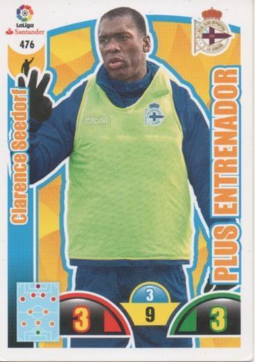 Cromo E003008: Trade Card Game Adrenalyn. Liga 2017-18, Plus Entrenador. Clarence Seedorf. R.C.D. La Coruña