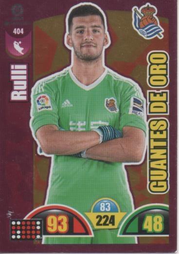 Cromo E002996: Trade Card Game Adrenalyn. Liga 2017-18, Guantes de Oro. Rulli. Real Sociedad