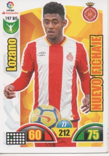 Cromo E002914: Trade Card Game Adrenalyn. Liga 2017-18, Lozano. Girona F.C.