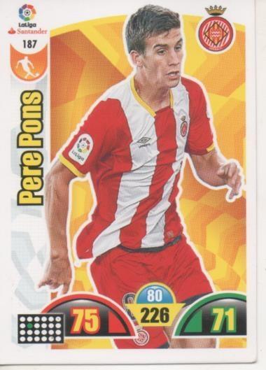 Cromo E002911: Trade Card Game Adrenalyn. Liga 2017-18, Pere Pons. Girona F.C.