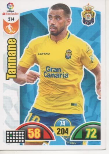 Cromo E002918: Trade Card Game Adrenalyn. Liga 2017-18, Tannane. U.D. Las Palmas