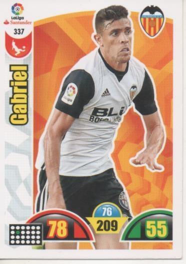 Cromo E002961: Trade Card Game Adrenalyn. Liga 2017-18, Gabriel. Valencia C.F.