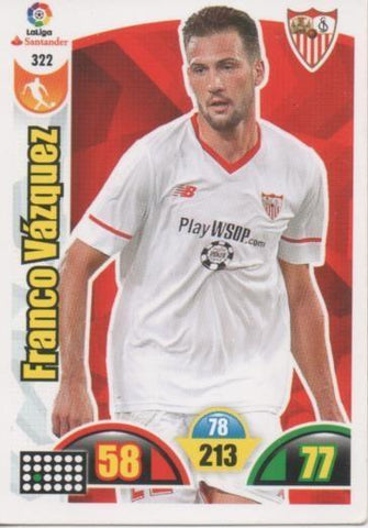 Cromo E002956: Trade Card Game Adrenalyn. Liga 2017-18, Franco Vázquez. Sevilla F.C.