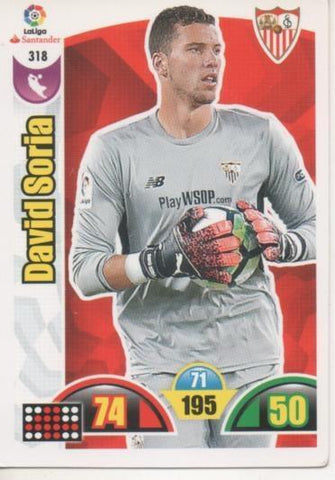 Cromo E002954: Trade Card Game Adrenalyn. Liga 2017-18, David Soria. Sevilla F.C.