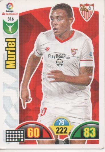 Cromo E002953: Trade Card Game Adrenalyn. Liga 2017-18, Muriel. Sevilla F.C.