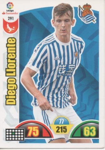 Cromo E002943: Trade Card Game Adrenalyn. Liga 2017-18, Diego Llorente. Real Sociedad