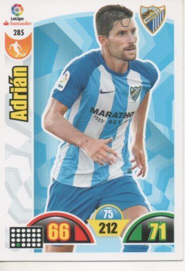 Cromo E002941: Trade Card Game Adrenalyn. Liga 2017-18, Adrián. Málaga C.F.