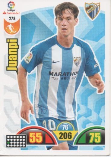 Cromo E002938: Trade Card Game Adrenalyn. Liga 2017-18, Juanpi. Málaga C.F.