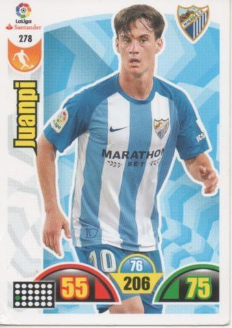 Cromo E002938: Trade Card Game Adrenalyn. Liga 2017-18, Juanpi. Málaga C.F.