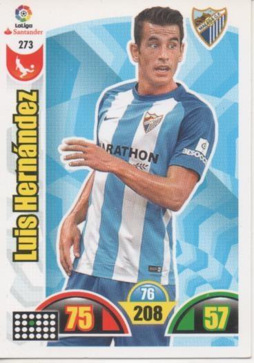 Cromo E002937: Trade Card Game Adrenalyn. Liga 2017-18, Luis Hernández. Málaga. C.F.