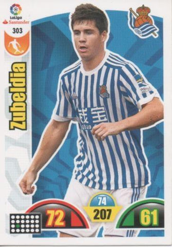 Cromo E002948: Trade Card Game Adrenalyn. Liga 2017-18, Zubeldia. Real Sociedad