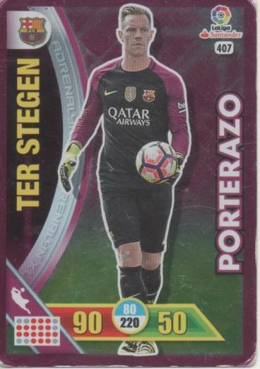 Cromo E002785: Trade Card Game Adrenalyn. Liga 2016-17, Porterazo. Ter Stege. F.C. Barcelona