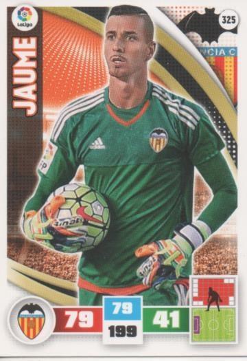 Cromo E002631: Trade Card Game Adrenalyn. Liga 2015-16, Jaume. Valencia. C.F.