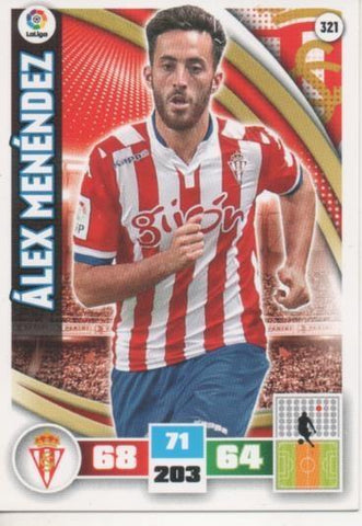 Cromo E002629: Trade Card Game Adrenalyn. Liga 2015-16, Álex Menéndez.Real Sporting de Gijón