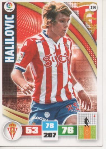 Cromo E002627: Trade Card Game Adrenalyn. Liga 2015-16, Halilovic. Real Sporting de Gijón