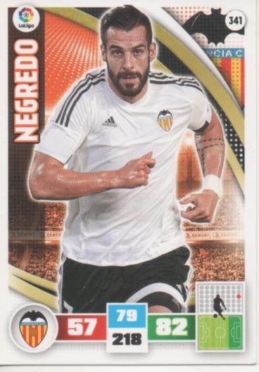 Cromo E002634: Trade Card Game Adrenalyn. Liga 2015-16, Negredo. Valencia.C.F.