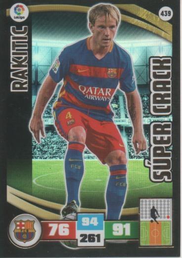 Cromo E002661: Trade Card Game Adrenalyn. Liga 2015-16, Súper Crack. Rakitic. F.C. Barcelona