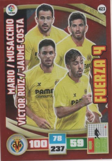 Cromo E002656: Trade Card Game Adrenalyn. Liga 2015-16, Fuerza 4. Villareal. C.F.