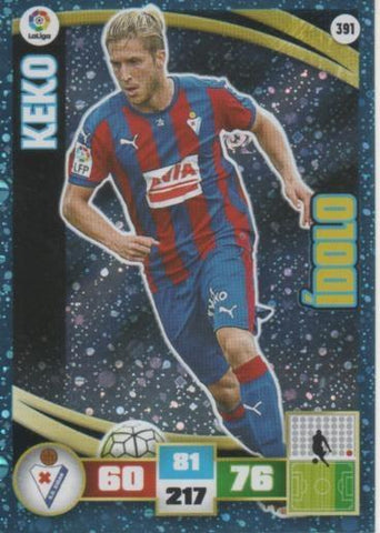 Cromo E002648: Trade Card Game Adrenalyn. Liga 2015-16, Keko. S.D. Eibar