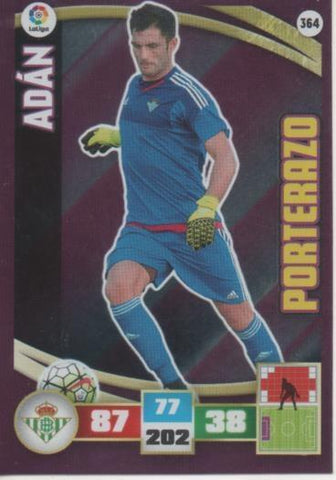 Cromo E002640: Trade Card Game Adrenalyn. Liga 2015-16, Adán. Real Betis Balonpie