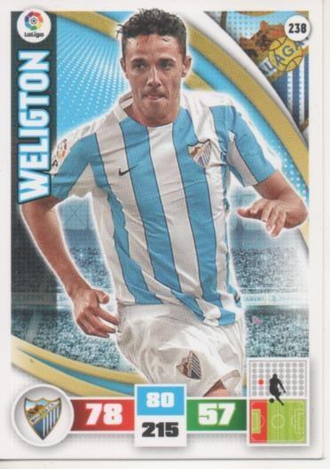 Cromo E002604: Trade Card Game Adrenalyn. Liga 2015-16,Weligton. Málaga C.F.