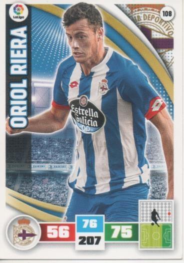 Cromo E002572: Trade Card Game Adrenalyn. Liga 2015-16, Oriol Riera. R.C.D. de La Coruña